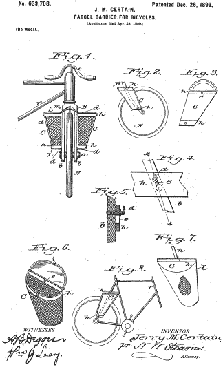 bicycle basket patent
